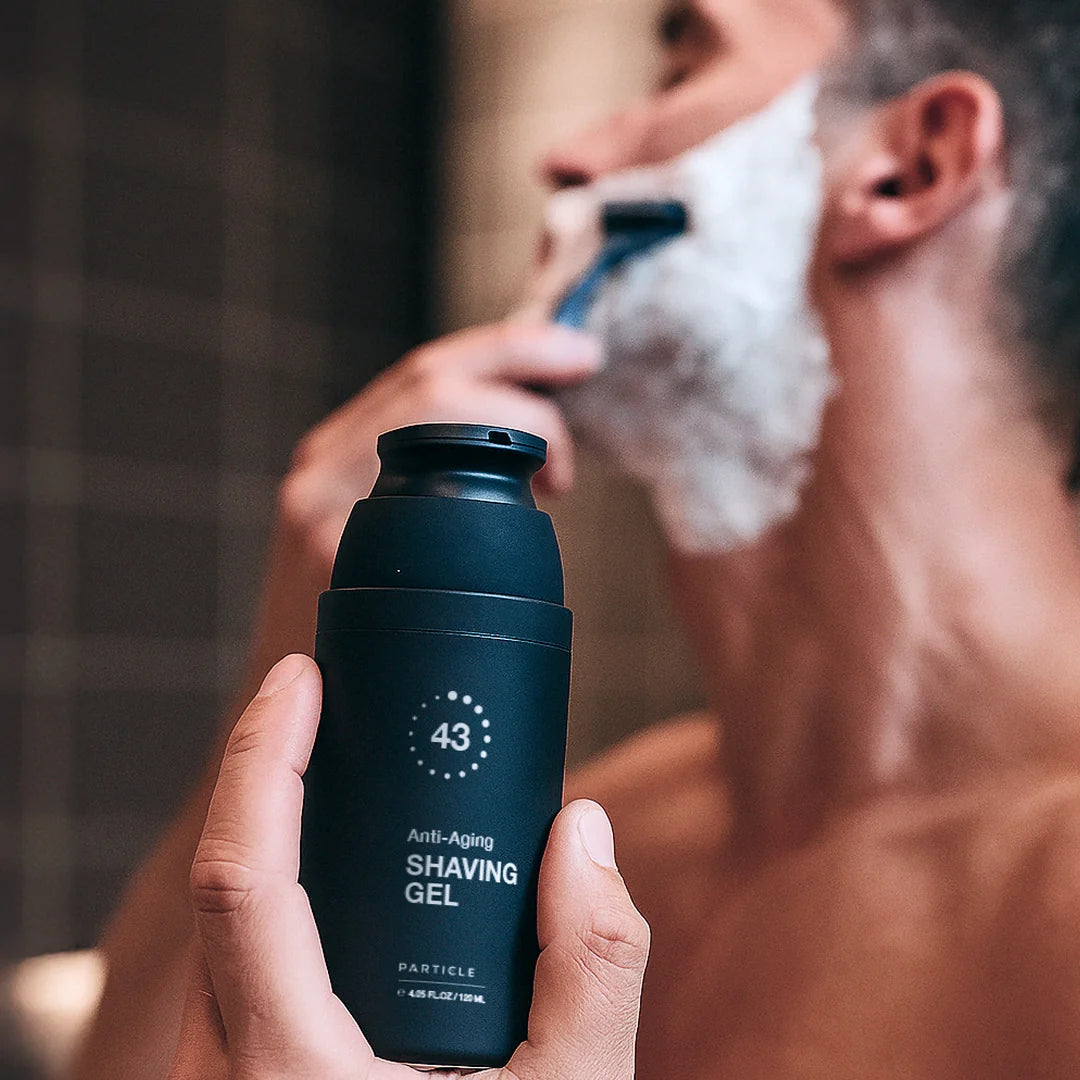 Man using Particle Anti-Aging Shaving Gel